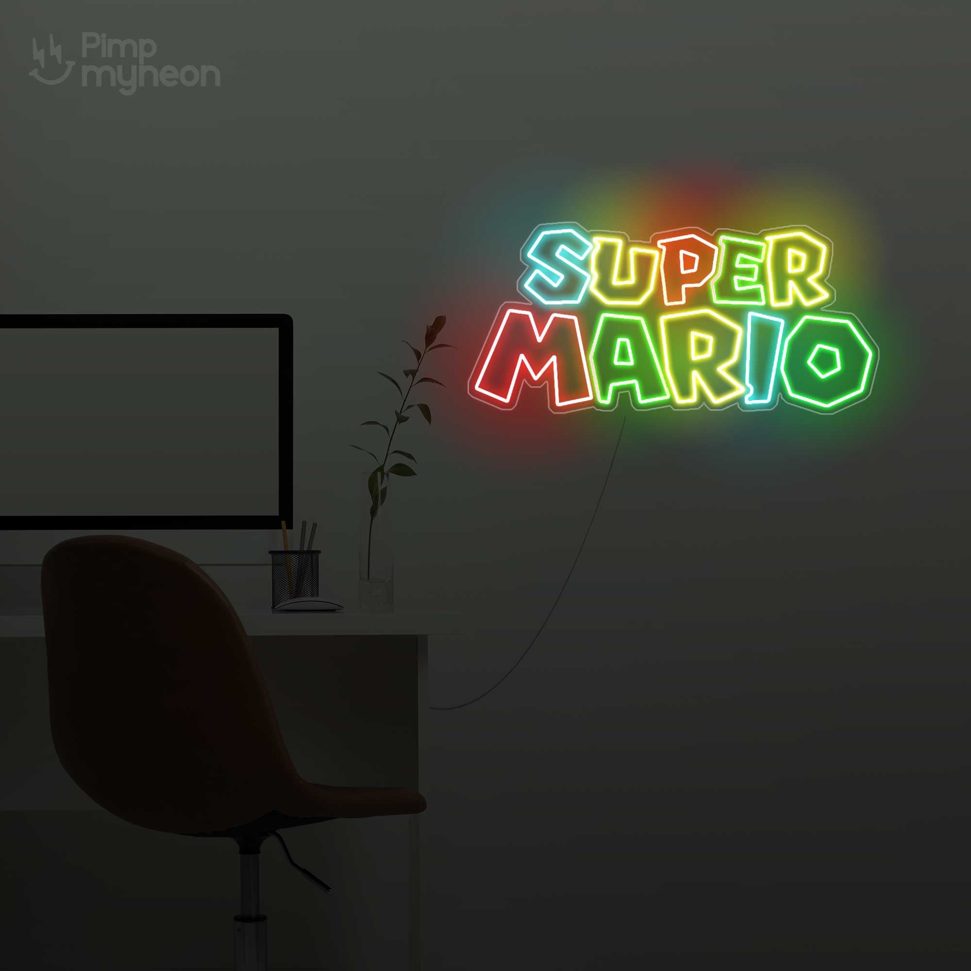 Neon Super Mario